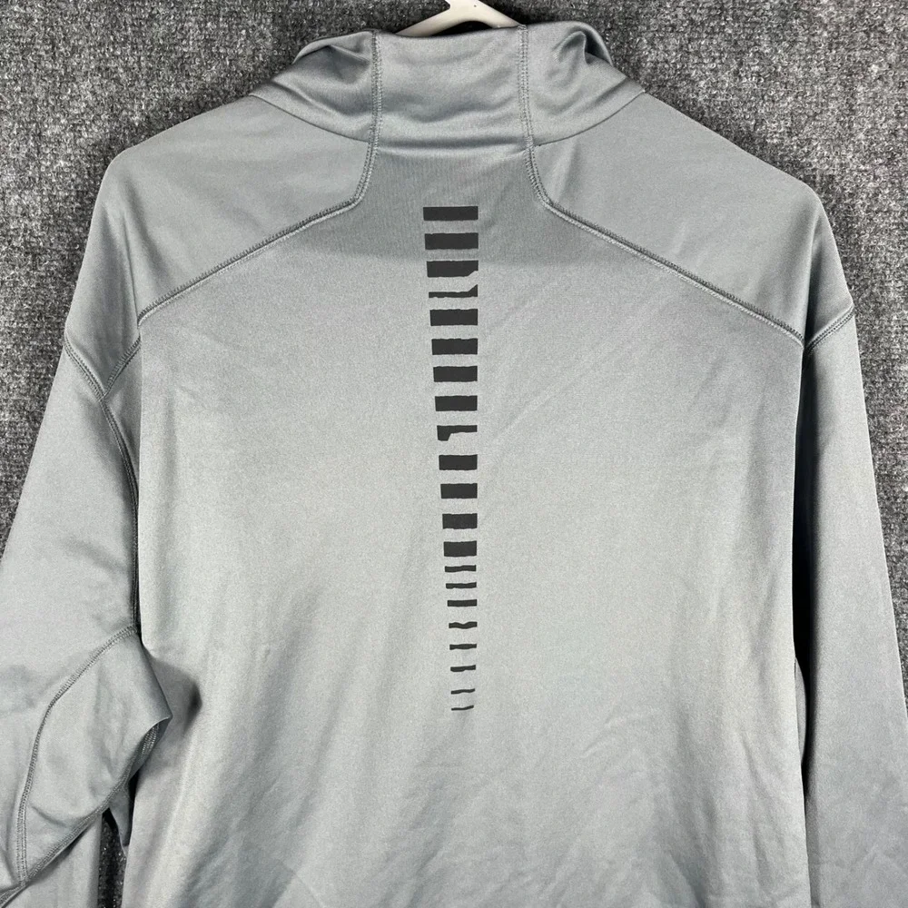 Nike Lacrosse Quarter Zip‎ Pullover Mens XXL Gray Dri-FIT Athletic Top